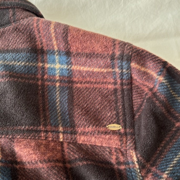 O’Neil ZUMA Super fleece Flannel Shirt Shacket Snap front closure Plaid women M - Picture 15 of 17